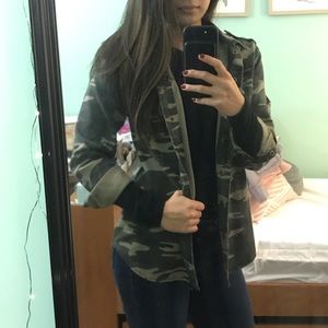 NWT Camouflage jean jacket